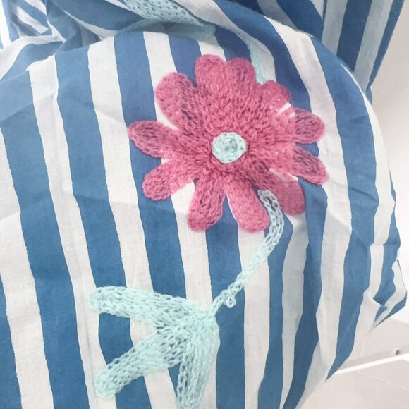 NWT Sissel Edelbo Vilja Top Blue Stripes Top Blouse - Picture 6 of 9